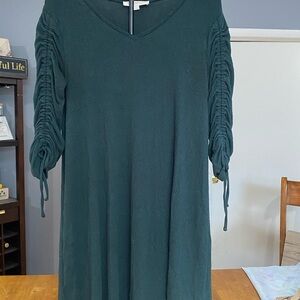 LOFT Teal Green Long Sleeve Dress